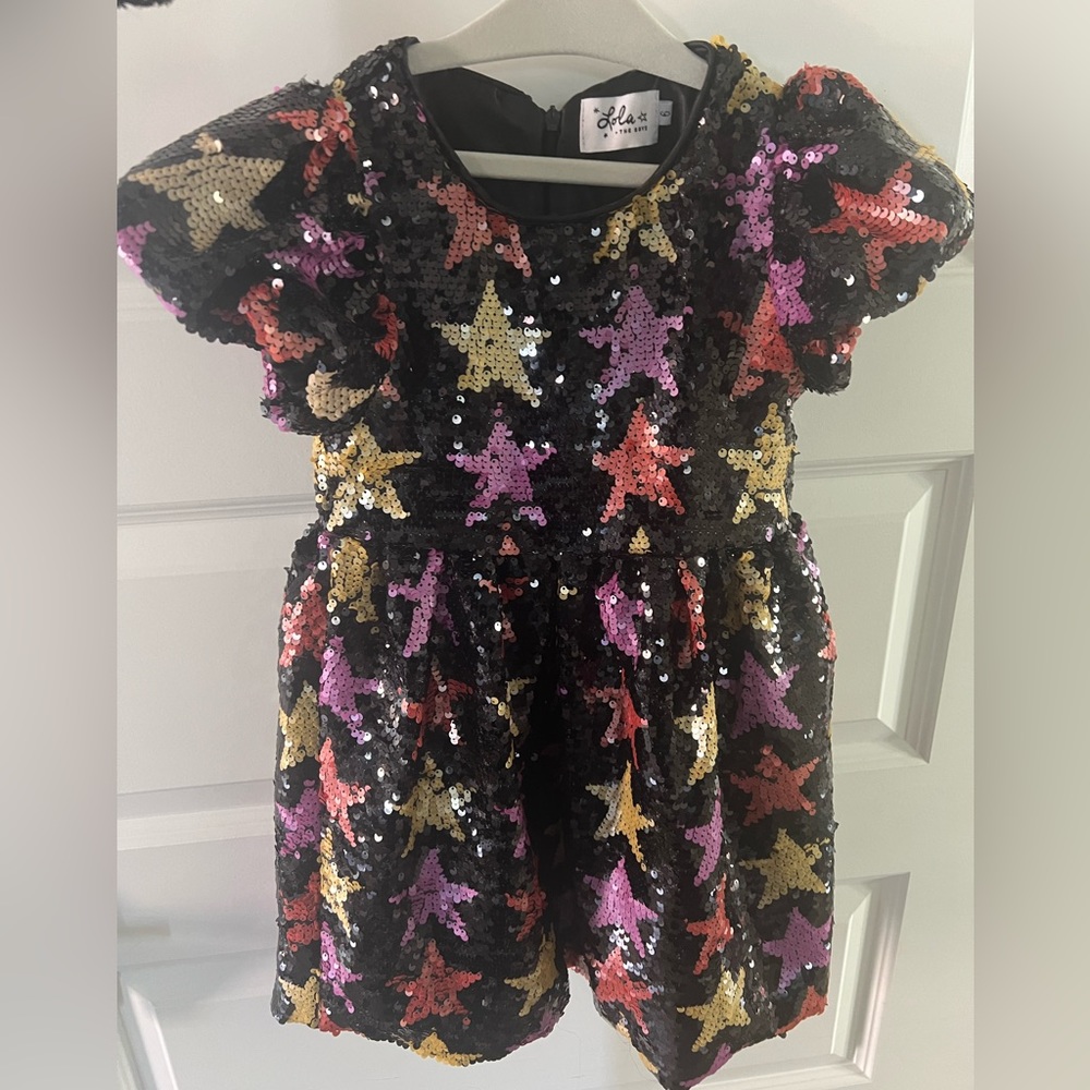Lola and the boys sequin star dress size 6